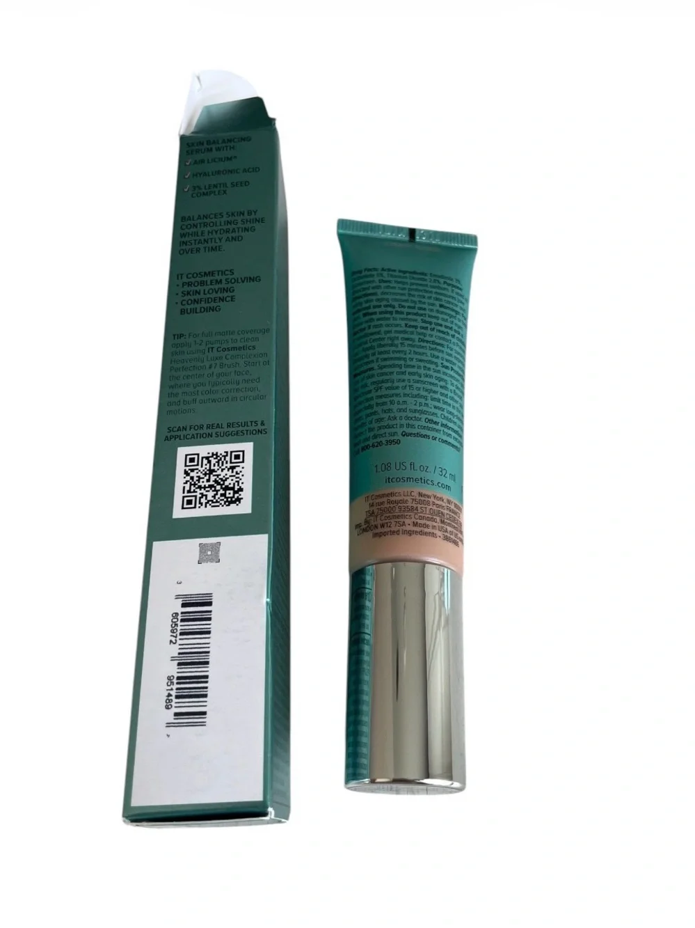 It Cosmetics LIGHT COOL Your Skin But Better 1.08 fl Oz CC+Natural Matte Cream